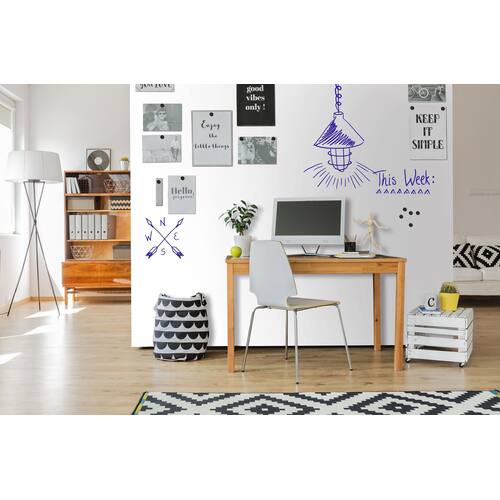 Legamaster Whiteboard Wrap-Up, flexible Whiteboardfolie, Whiteboard für ungewöhliche Flächen, magnetisch, selbstklebend, weiß, 150x101cm, 1 Stück Artikelbild Secondary1 L