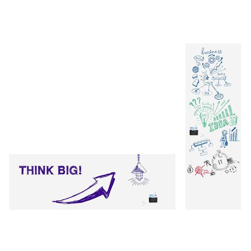 Legamaster Whiteboard Wrap-Up, flexible Whiteboardfolie, Whiteboard für ungewöhliche Flächen, magnetisch, selbstklebend, weiß, 150x101cm, 1 Stück Artikelbild Secondary2 L