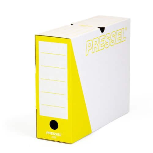 Pressel Archivbox A100, Weiß-Gelb, 100mm, Karton, neues Design, 20 Stück Artikelbild Secondary2 L