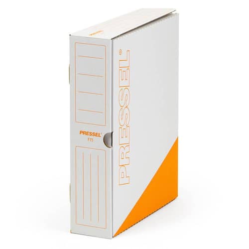 Pressel Ablagebox F75, Weiß-Orange, 75 mm, 20 Stück Artikelbild Secondary1 L