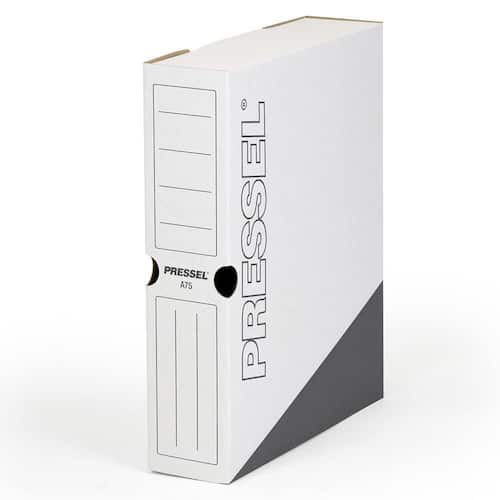Pressel Archivbox A75, Weiß-Anthrazit, 75mm, Karton, neues Design, 20 Stück Artikelbild Secondary1 L
