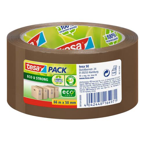 tesa® PP-Klebeband tesapack® Eco&Strong, braun, 50mm, Nr.58154, Recycling, 1 Rolle Artikelbild