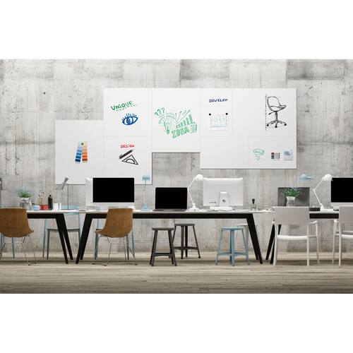 Legamaster Whiteboard Board-Up, Whiteboardplatten zur Wandmontage, Whiteboard-Kacheln, lackiert, magnetisch, ohne Rahmen, 5075x75cm, 1 Stück Artikelbild