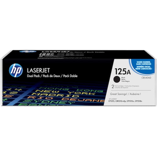 HP Original Toner, HP 125A, CB540AD, Doppelpack, Schwarz Artikelbild