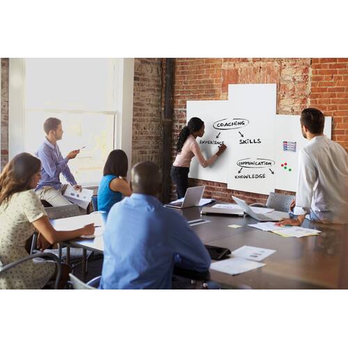 Legamaster Whiteboard Board-Up, Whiteboardplatten zur Wandmontage, Whiteboard-Kacheln, lackiert, magnetisch, ohne Rahmen, 5075x75cm, 1 Stück Artikelbild Secondary1 L