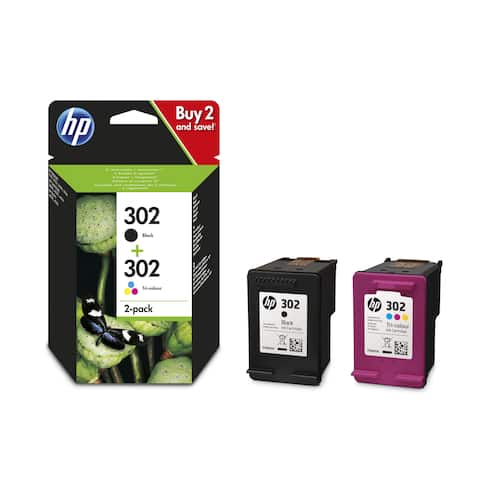 HP Original Tinte HP 302, Tintenpatrone, Druckerpatrone, CMYK, 4-farbig, Multipack, 1 Packung Artikelbild Secondary1 L