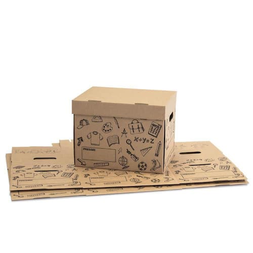 Pressel Schul-Box, Deckelbox mit Schuldesign, natur, A4+, 350x270x260 mm Artikelbild Secondary1 L