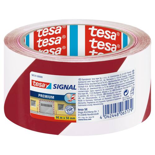 tesa® Golvmarkering Prem.50mmx66m röd/vit produktfoto Secondary1 L