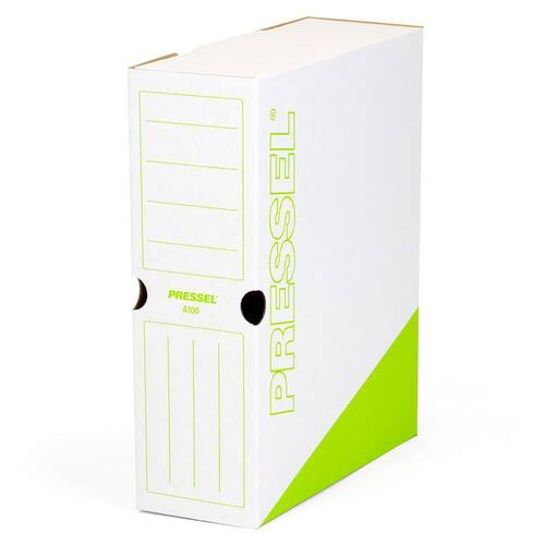 Pressel Archivbox A100, Weiß-Apfelgrün, 100mm, Karton, neues Design, 20 Stück Artikelbild Secondary1 L