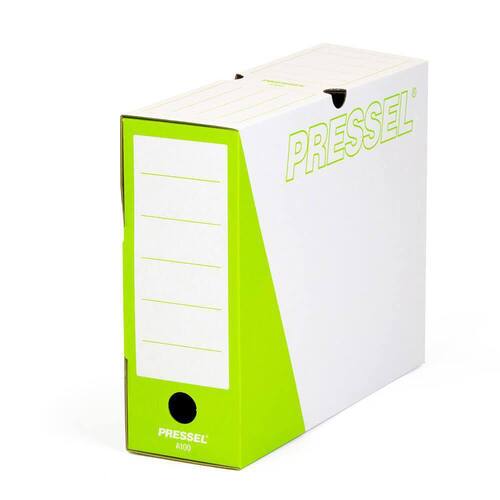 Pressel Archivbox A100, Weiß-Apfelgrün, 100mm, Karton, neues Design, 20 Stück Artikelbild Secondary2 L