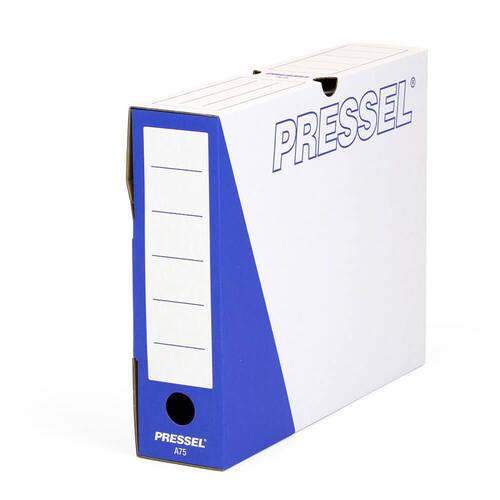 Pressel Archivbox A75, Weiß-Blau, 75mm, Karton, neues Design, 20 Stück Artikelbild Secondary2 L