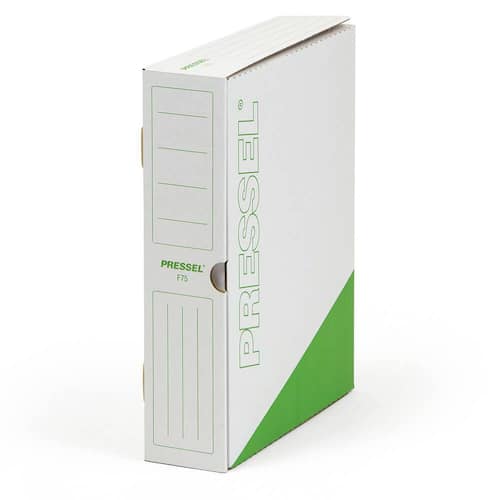 Pressel Ablagebox F75, Weiß-Dunkelgrün, 75 mm, 20 Stück (vorher Art.Nr. 220104) Artikelbild Secondary1 L