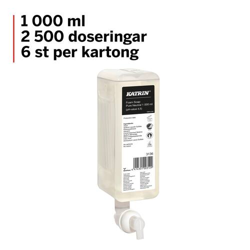 KATRIN Skumtvål Pure Natural 1000ml produktfoto Secondary3 L