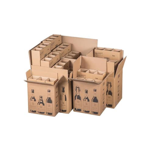 Smartbox Pro Versandkarton für 3 Flaschen Bier, 255x88x288mm, braun, 5 Stück pro Packung Artikelbild Secondary1 L
