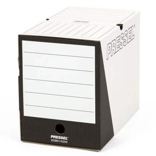 Pressel Archivbox A200, Weiss-Schwarz, 200mm, Karton, neues Design, 20 Stück Artikelbild Secondary2 L