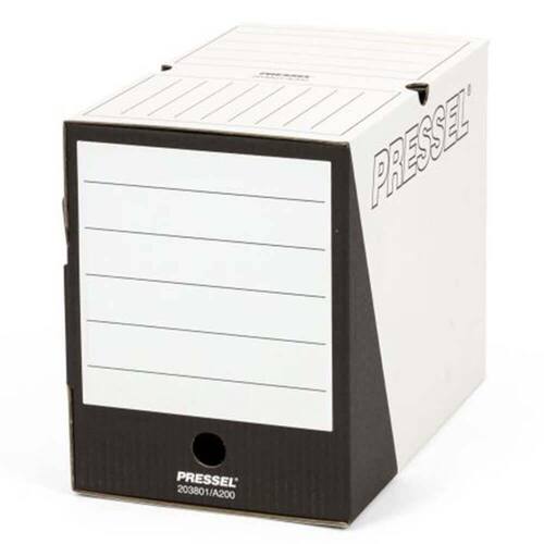 Pressel Archivbox A200, Weiß-Schwarz, 200mm, Karton, neues Design, 20 Stück Artikelbild Secondary2 L