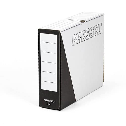 Pressel Ablagebox F80, Weiß-Schwarz, 80 mm, 20 Stück (vorher Art.Nr. 209) Artikelbild Secondary1 L