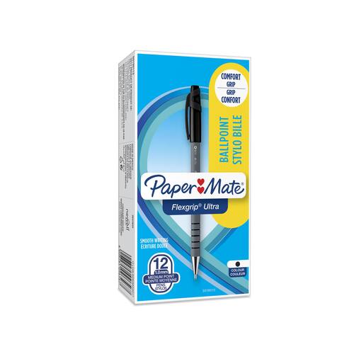Paper Mate FLEXGRIP® ultra Kugelschreiber mit Kappe, schwarz, 1 Stück Artikelbild Secondary4 L
