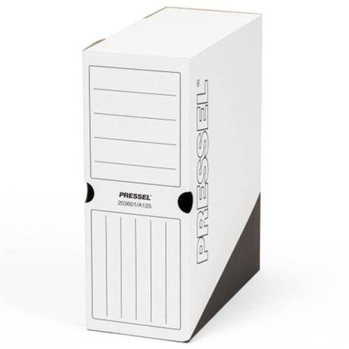 Pressel Archivbox A125, Weiß-Schwarz, 125mm, Karton, neues Design, 20 Stück Artikelbild Secondary1 L