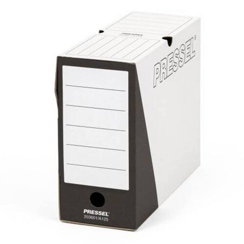 Pressel Archivbox A125, Weiß-Schwarz, 125mm, Karton, neues Design, 20 Stück Artikelbild Secondary2 L