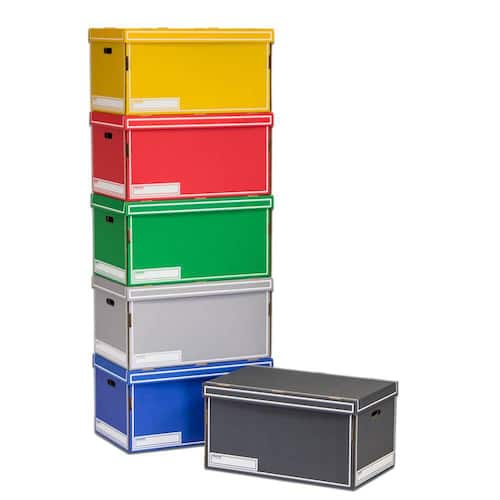 Pressel Jumbo-Box, Lagerkiste, Aufbewahrungskarton, Blau, 600x370x320mm, 10 Stück Artikelbild Secondary1 L