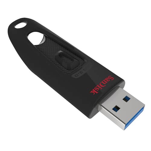 SanDisk USB-Stick Cruzer Ultra, 64 GB, USB 3.0, schwarz, 1 Stück Artikelbild