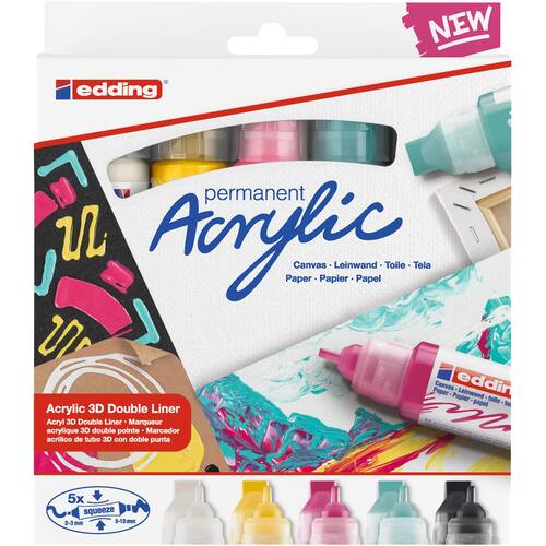 Akryltusj EDDING sett 3D basic (5) produktbilde