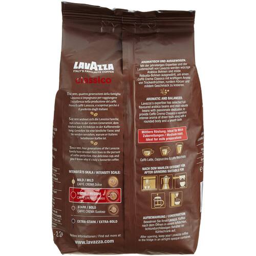 Lavazza Kaffee caffècrema Classico, harmonisch & würzig, ganze Bohne, Kaffeebohnen, 1 kg, 1 Packung Artikelbild Secondary1 L