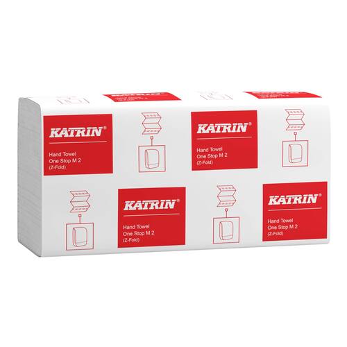 KATRIN Pappershandduk One Stop M2, 2-lagers vit produktfoto