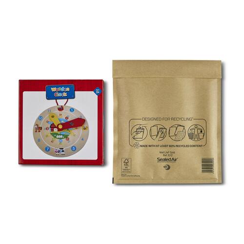 Mail Lite® Luftpolsterversandtasche für DVDs, E/2, 220x260mm, braun, 100 Stück pro Packung Artikelbild Secondary1 L