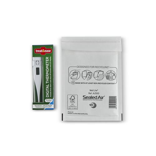 Mail Lite® Luftpolsterversandtasche, A/000, 110x160mm, weiß, 100 Stück pro Packung Artikelbild Secondary1 L
