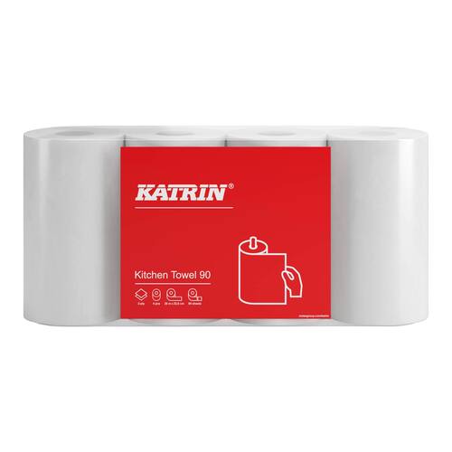KATRIN Hushållspapper 90 2-lagers, 88 ark, 226 mm naturell vit produktfoto