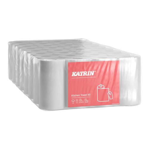 KATRIN Hushållspapper 90 2-lagers, 88 ark, 226 mm naturell vit produktfoto Secondary1 L
