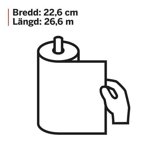 KATRIN Hushållspapper 90 2-lagers, 88 ark, 226 mm naturell vit produktfoto Secondary3 L
