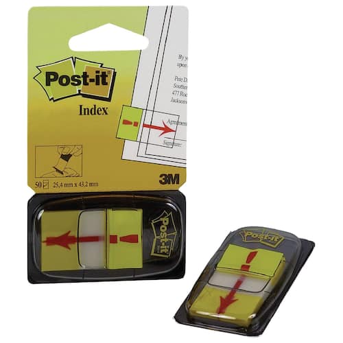 Post-it® Index-Haftstreifen 680-33 Ausrufezeichen, gelb, 25,4x43,2 mm Artikelbild