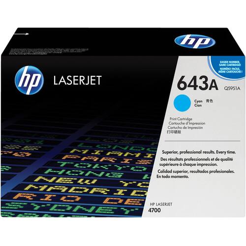 HP Original Toner, HP 643A, Q5951A, Cyan Artikelbild
