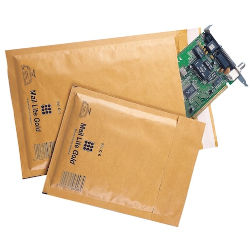 Sealed Air® Luftpolsterversandtasche für CDs, 180x160mm, braun, 10 Stück pro Packung Artikelbild Secondary1 L