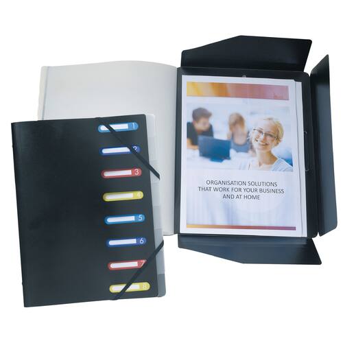 Exacompta Ordnungsmappe A4, 8 Fächer, schwarz Artikelbild Secondary1 L