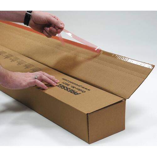 Pressel Langverpackung  mit Haftklebeverschluss 1-wellig, Braun, 800x130x90mm Artikelbild Secondary3 L