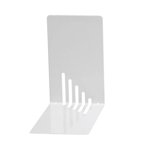 Maul Buchstützen aus Metall, schmal, 0,8mm, 85x140x140mm, weiß, 2 Stück Artikelbild