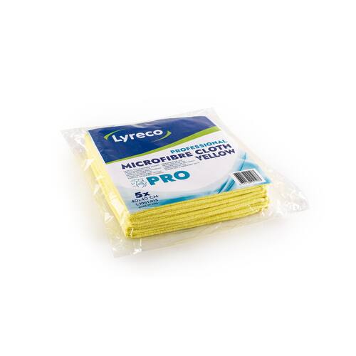 Lyreco Mikrofiberduk Pro 40x40cm gul produktfoto Secondary1 L