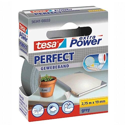 tesa® Gewebeband extra Power Perfect, Grau, 19 mm x 2,75 m Artikelbild