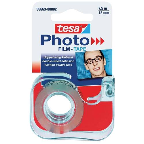tesa® Klebeband für Fotoalben, doppelseitig, im Abroller, 12mm x 7,5m, 1 Stück Artikelbild