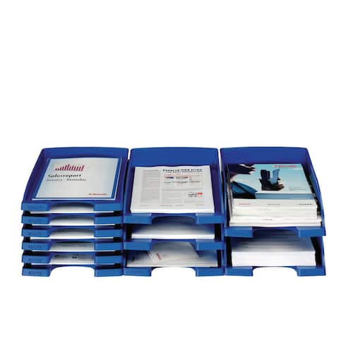 Leitz Briefkorb Plus flach 5237, Ablagekorb, A4, Schwarz, 1 Stück Artikelbild Secondary2 L