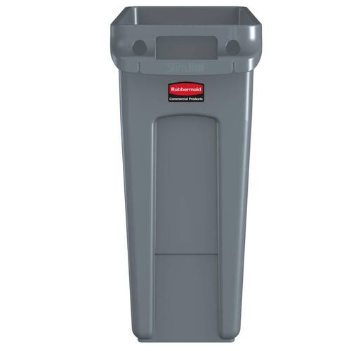 Rubbermaid Commercial Products Papperskorg Slim Jim 60L grå produktfoto Secondary1 L