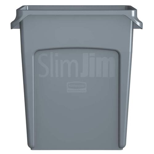 Rubbermaid Commercial Products Papperskorg Slim Jim 60L grå produktfoto Secondary2 L