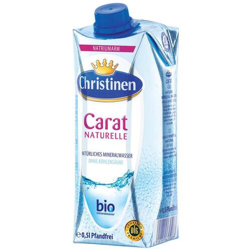 Christinen Carat Mineralwasser still, im Tetra-Pak mit Schraubverschluss, 24x0,5 l Artikelbild