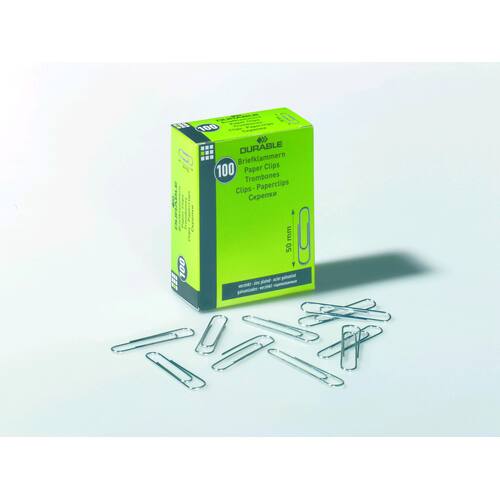 Durable Büroklammern Metall verzinkt rund, 50mm, 100 Stück Artikelbild Secondary1 L
