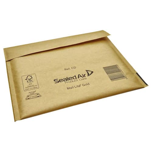 Sealed Air® Luftpolsterversandtasche für CDs, 180x160mm, braun, 10 Stück pro Packung Artikelbild