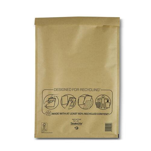 Mail Lite® Luftpolsterversandtasche, J/6, 300x440mm, braun, 5 Stück pro Packung Artikelbild